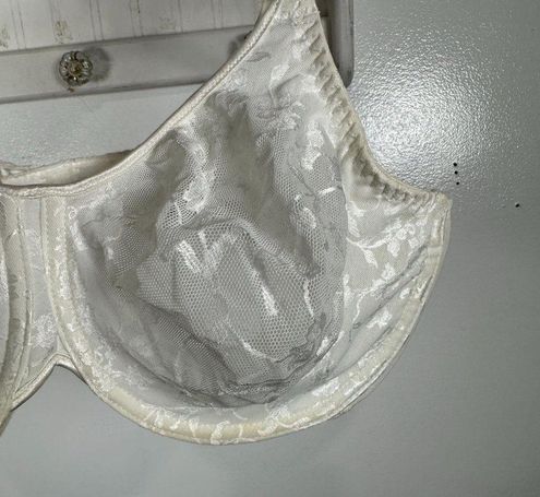 Vintage Bali 36DD Bra 3848 White Lace Sheer Underwire