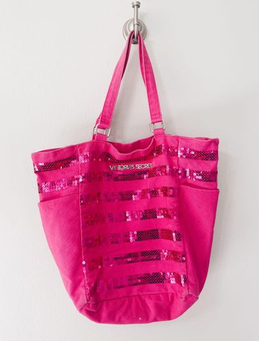 Pink Victoria's Secret Women's Canvas Tote Bag