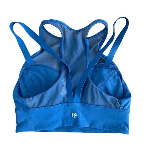 Lululemon Sun Setter Strappy Mesh Sports Bra Royal Blue High Coverage 10 -  $55 - From Fried