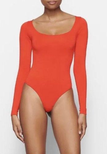 SKIMS Poppy Jelly Sheer Bodysuit XL Red - $35 - From Victoria