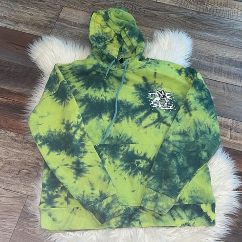 Empyre Fredia Butterfly Window Green Tie Dye Hoodie