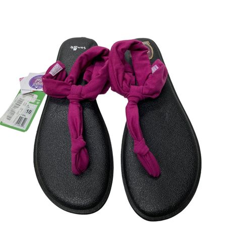 Sanuk Yoga Mat Ella Pink Flip Flop Sandals Size 10 1014681 - $25