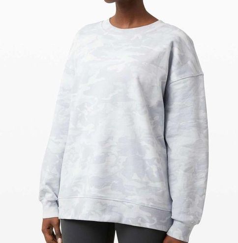 Lululemon Perfectly Oversized Crew Incognito Camo Alpine White