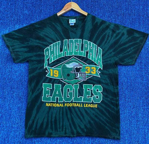 Philadelphia Eagles Tie-Dye Green T Shirt Size Large