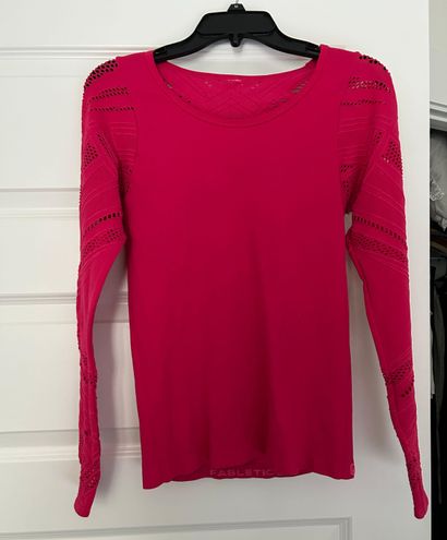 Fabletics Long Sleeve Top Pink Size M - $14 (65% Off Retail) - From Rebecca