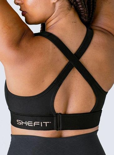 Shefit Ultimate Zip Front Black Sports Bra Size 2Luxe - $49 New