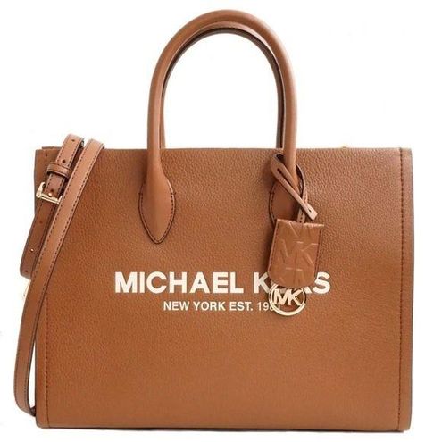 Michael Kors Bags | Michael Kors Mk Mirella Medium Pebbled Leather Tote Bag | Color: Gold/Pink | Size: Os | Shoeflipper's Closet