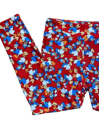 LuLaRoe LULARE TC LEGGINGS • DISNEY COLLECTION • DONALD DUCK • RED • ADULT  12-18+ • NWOT Size XL - $25 (16% Off Retail) - From Jen