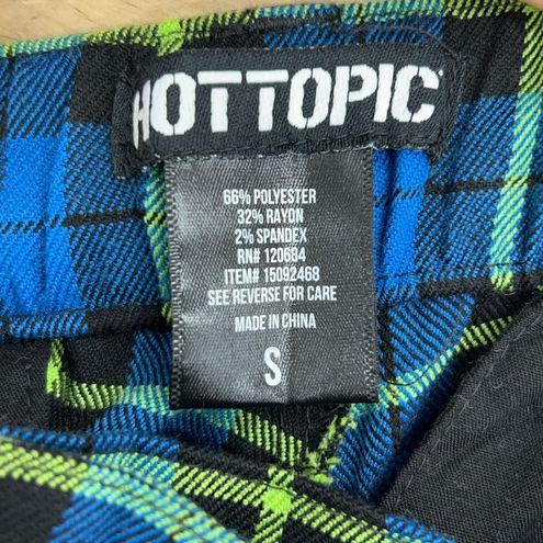 Blue & Green Plaid Suspender Pants