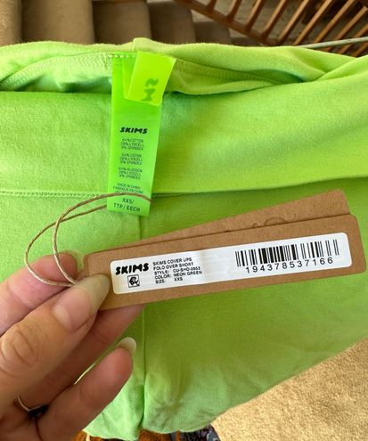 SKIMS Cover Up Fold Over Shorts Neon Green Size XXS - $40 New