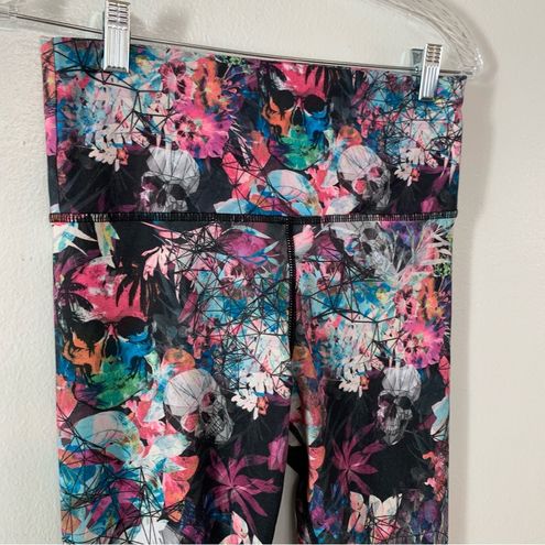 Evolution and creation High-Waist Floral Skull Print Active Wear Leggings  Size M Size M - $20 - From Elizabeth