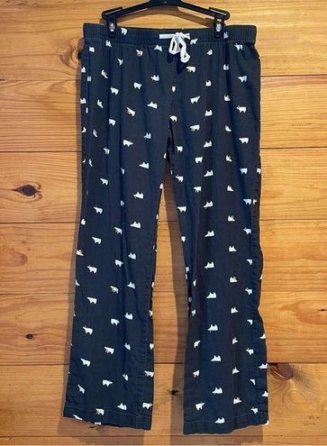 Aerie Polar Bear Blue White Jogger Pajama Pants Loungewear sz M