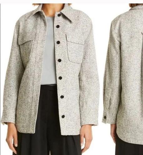 Textured Cotton Shirt Jacket