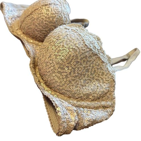 Aerie glitter sequin bra size 34B Tan - $5 - From Holly