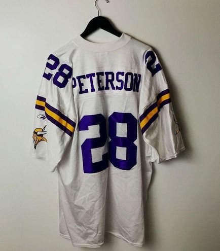 White Throwback Adrian Peterson Minnesota Vikings Authentic Adult