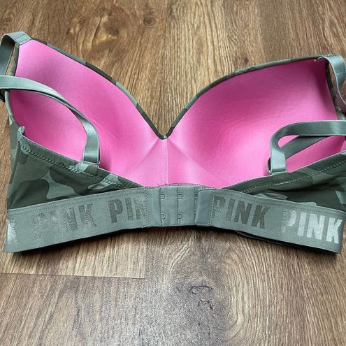 Victoria's Secret PINK Wear Everywhere Wireless Lightly Lined Camo