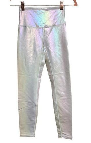 Zyia ACTIVE White Iridescent Lux Unicorn Leggings Women's Activewear Size 0  - $50 - From Jessica