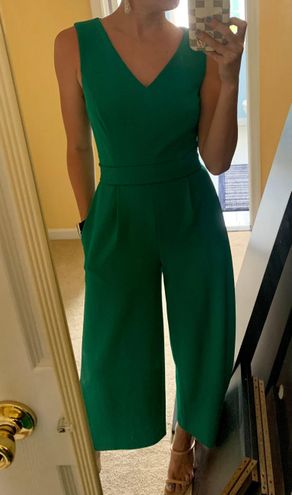 green jumpsuit calvin klein