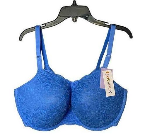 NWT Joyspun Bra 40D Blue Lace Floral Molded Padded Lined Underwire Feminine  Size undefined - $20 New With Tags - From Christine