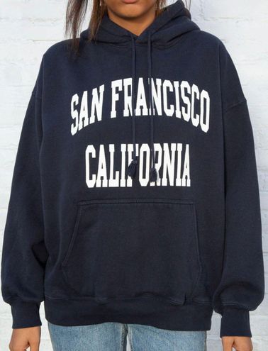 Brandy Melville San Francisco Navy blue Hoodie Size L - $33 (26% Off Retail)  - From Tiff