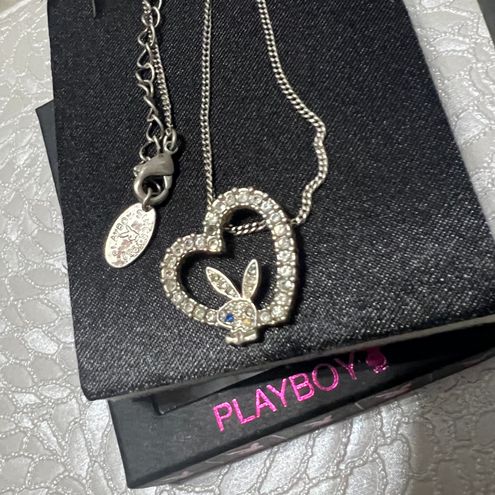 PLAYBOY, Jewelry, Playboy Necklace Bunny Pendant Floating Heart Charm Y2k  Nwt New With Tag In Box