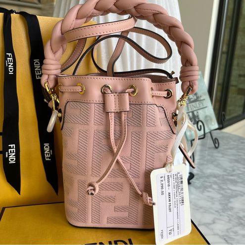 Fendi Pink Leather Mini Mon Tresor Bucket Bag Fendi