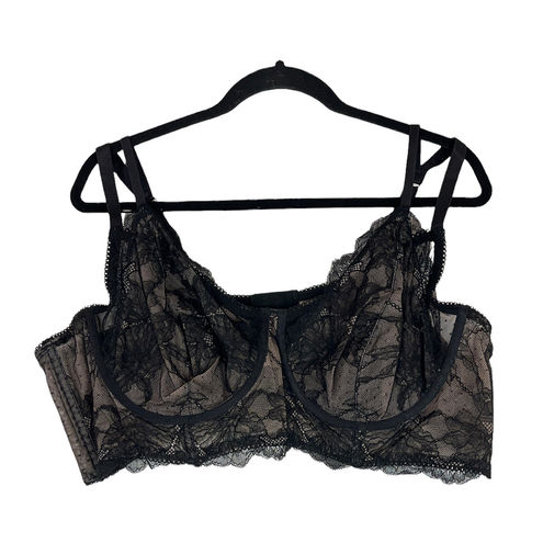 Torrid bra black longline unlined underwire dot lace Size 4X - $49 New With  Tags - From Cynthia