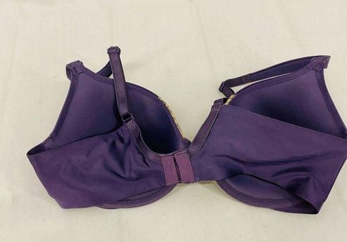 Soma, Intimates & Sleepwear, Soma Enhancing Shape Full Coverage Bra Satin  Purple With Cream Lace 34c