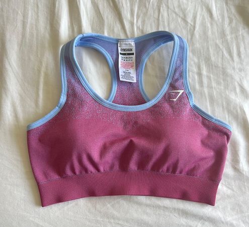 Gymshark Adapt Ombre Seamless Sports Bra - Rose Pink/Light Blue