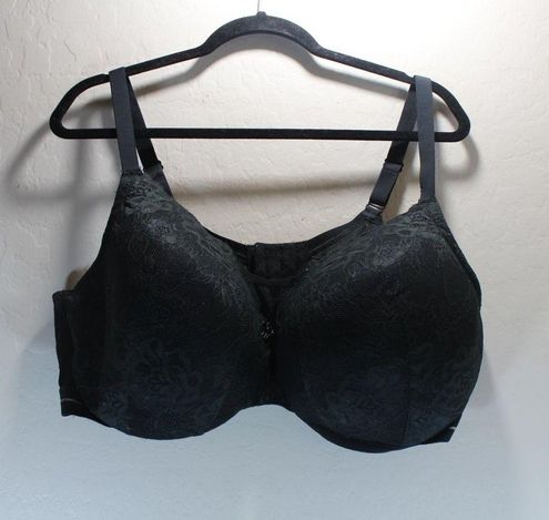 Cacique Lane Bryant 46DD Beige Black Lace Padded Bra with