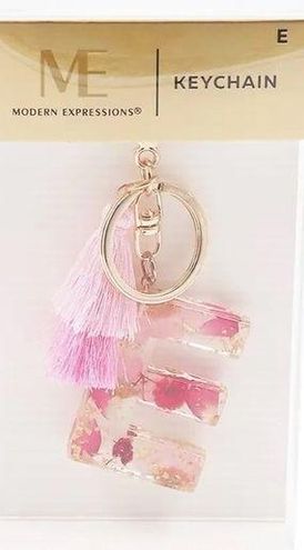 Modern Expressions, Accessories, New Pink Letter A Monogram Keychain With  Pink Tassels