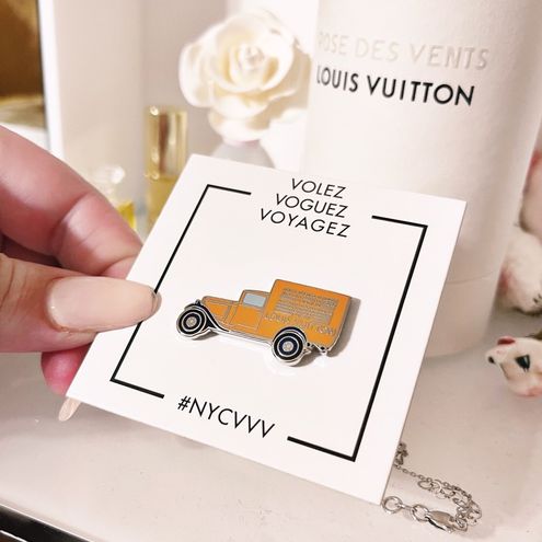 Louis Vuitton Authentic Limited Edition Volez Voguez Voyagez School Bus Pin  - $224 New With Tags - From SAMANTHA