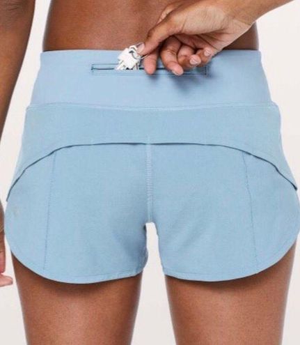 lululemon speed up shorts light blue