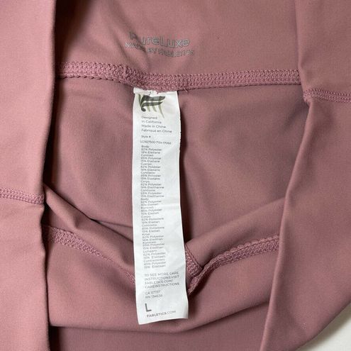 Fabletics Cashel Foldover pure luxe Dust Pink Mauve Ruched Athletic  Leggings