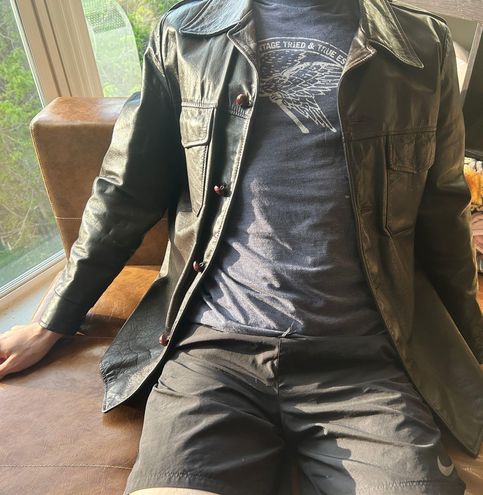 A Pollack Vintage Leather Jacket (HAND TAILORED)-Brown Brown