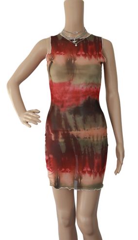 Earth Colors Sheer Summer Dress Multiple - $15 New With Tags