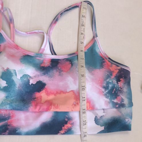 NWT Layer 8 Sports Bra Tie Dye Water Color Size Large - $12 New With Tags -  From Kat
