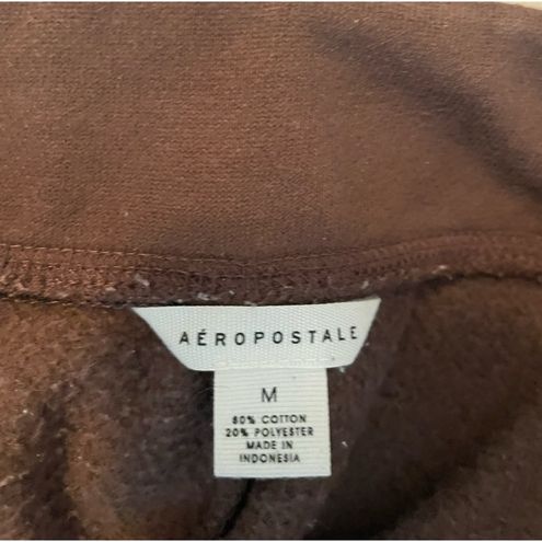 Aeropostale High Rise Flare Sweatpants in Chutney Brown Size M