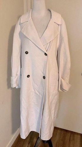 ZARA Limited Edition White Oversized Warm Wool Premium Coat Sold