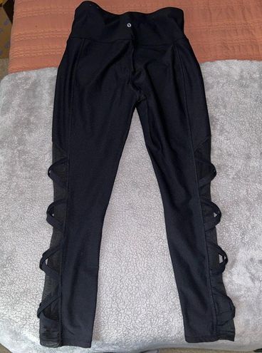 Xersion Black Sheer Cross Leggings Size M - $12 - From Madison