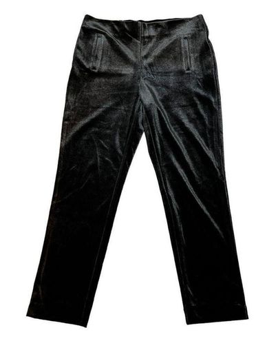 Chico's So-Slimming Juliet Stretch Black Velvet Pull-On Ankle Pants  Trousers Size M - $75 - From Yentanista