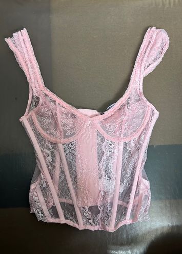 Some Like It Hot Lace Corset Pink