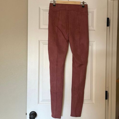 Spanx Faux Suede High Waisted Leggings Rich Rose Medium Tall - $56 New With  Tags - From Diana