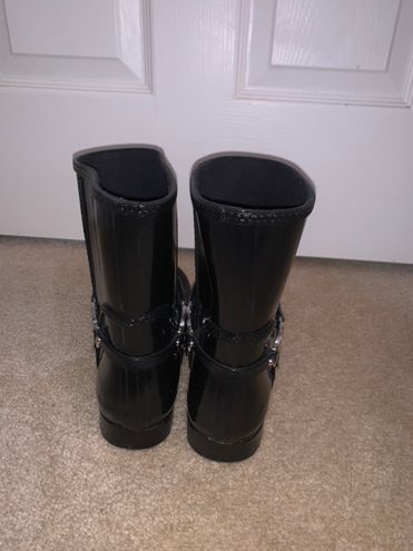 Michael Kors MK Monogram Waterproof Black Ankle Rain Boots Size 8 - $35  (70% Off Retail) - From Samantha