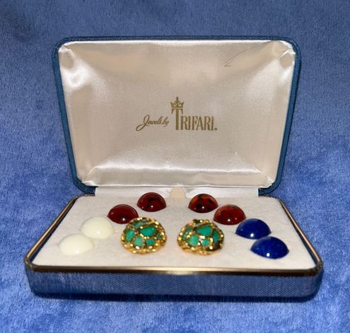 Vintage Crown Trifari for Neiman-marcus Interchangeable Caged 