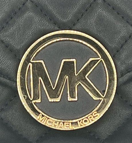 Michael Kors black quilted crossbody bag gold chain strap. - $53 - From  Katrina