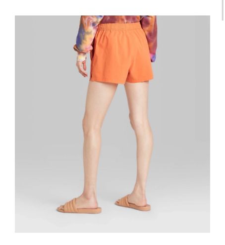 Wild Fable High-Rise Trek Shorts Orange 