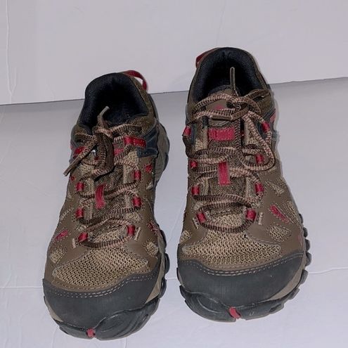 Merrell All Out Blaze Unifly Vibram M-Connect Series Brown red Hiking Shoes 7 - - From DollaDocta