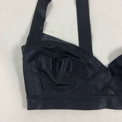 H&M 6 Satin Black strap bralette panty set - $25 - From Francesca