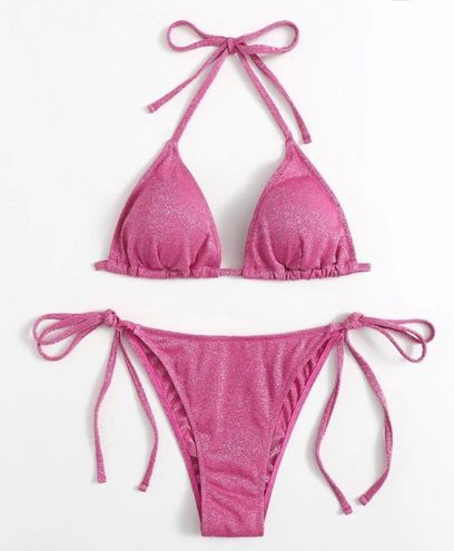 Shein Pink Glitter Bikini Set Size L 12 Off Retail From Emma